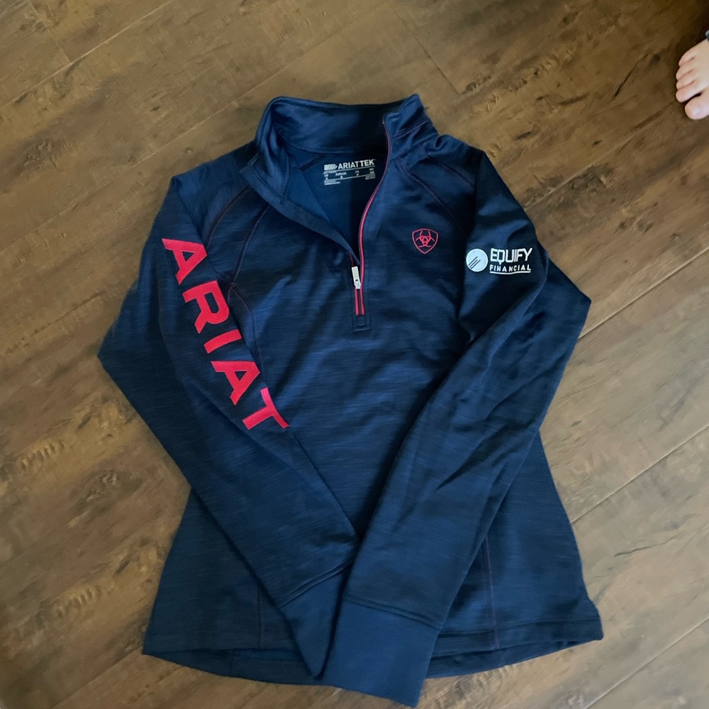 Ariat Black and Red Quarter-Zip Pullover